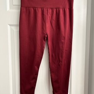Fabletics Red High Waist Leggings